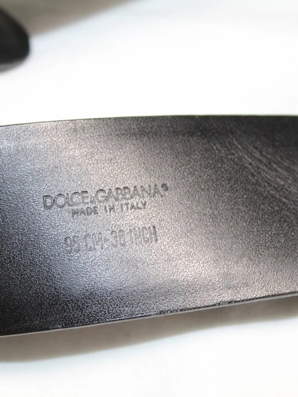 Dolce & Gabbana Black Leather DG Silver Hardware Belt 38 95 cm